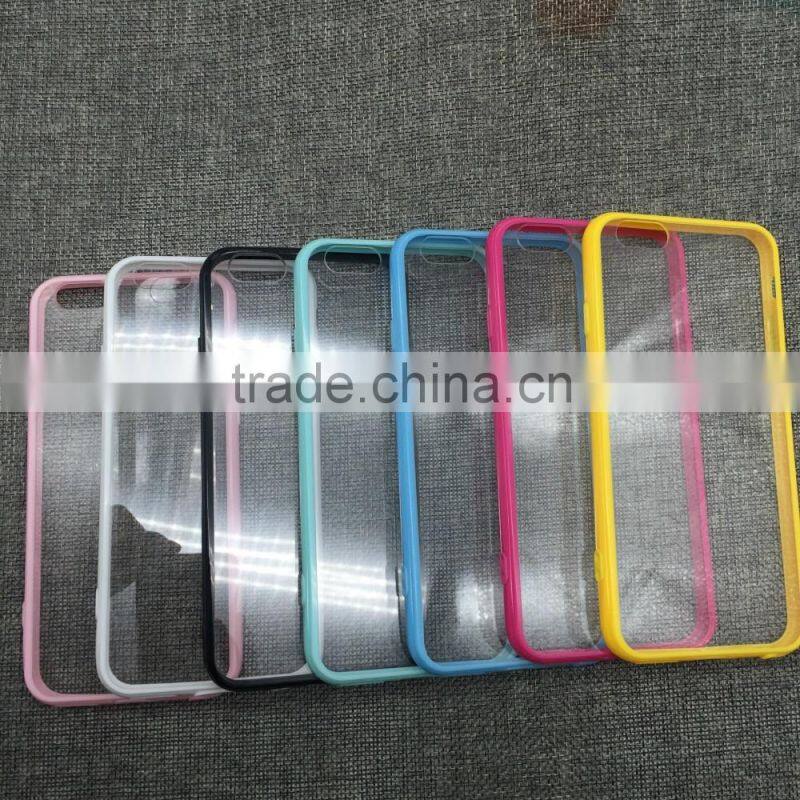 TPU BUMPER CLEAR HARD BACK MOBILE PHONE CASE FOR Iphone 6 6S Plus
