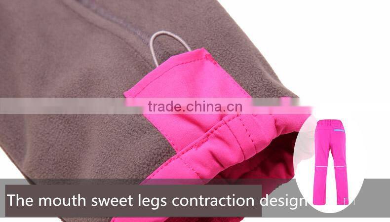 Top fashion children ski pants waterproof breathable anti-static anti- pilling