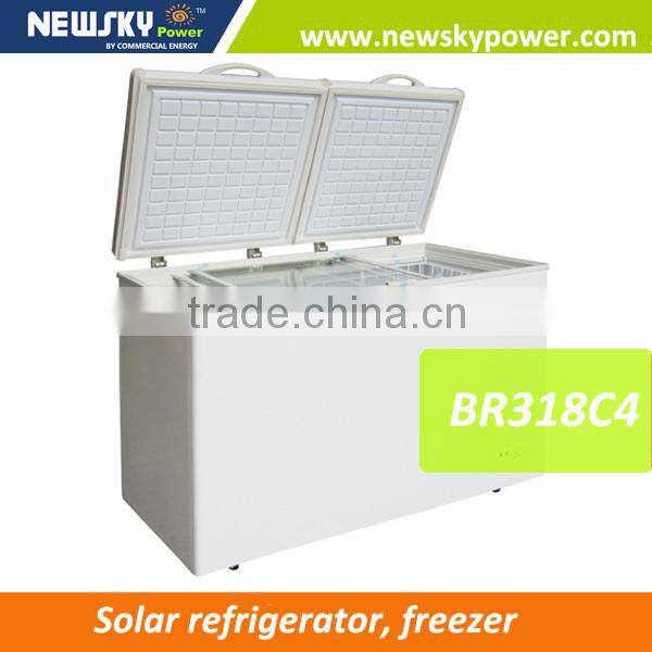 new design solar powered deep freezer 318 litre dc solar freezer br318