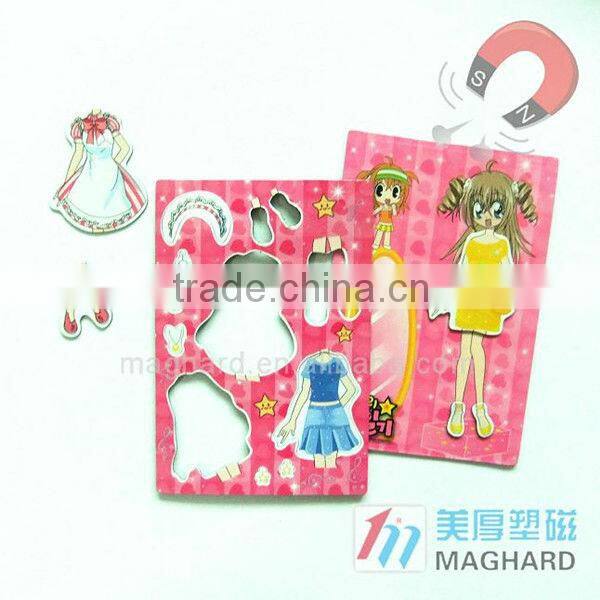 DIY dress-up magnet toy and magnet puzzles