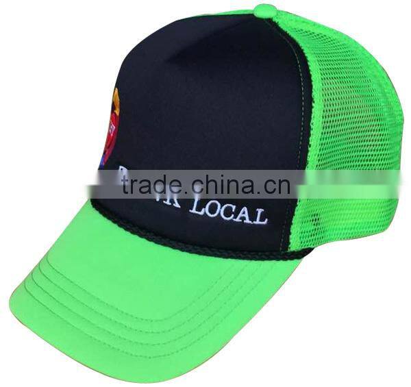 cheap 5 panel mesh trucker caps and hats with embroidery logo