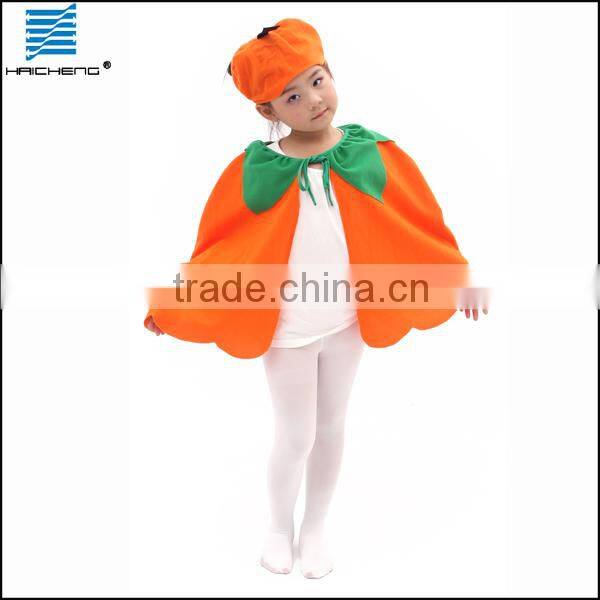 Halloween kids pumpkin cloak