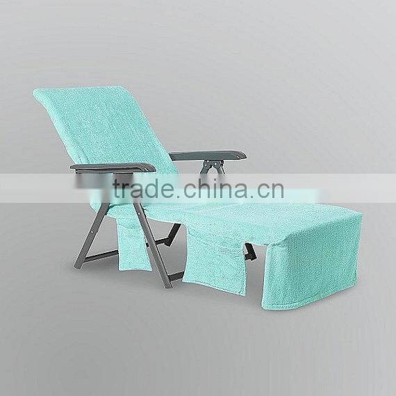 china supplier custom cotton or microfiber Portable beach lounger towel