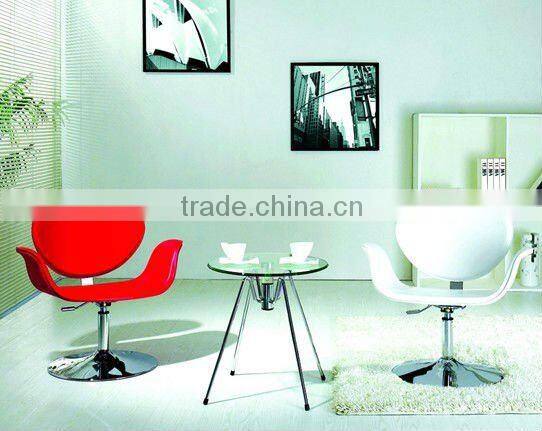 red little tulip chair, tulip chair replica, swan chair H-408