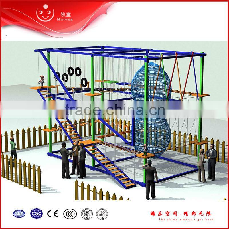 Hot Sale Indoor Attractions Climbing Adventure Indoor Ropes Challenge Course