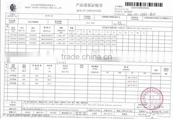 ASME/ ASTM/EN/BS/ GB/DIN/JISstainless steel in stock