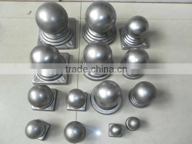 Galvanized steel round fence post caps