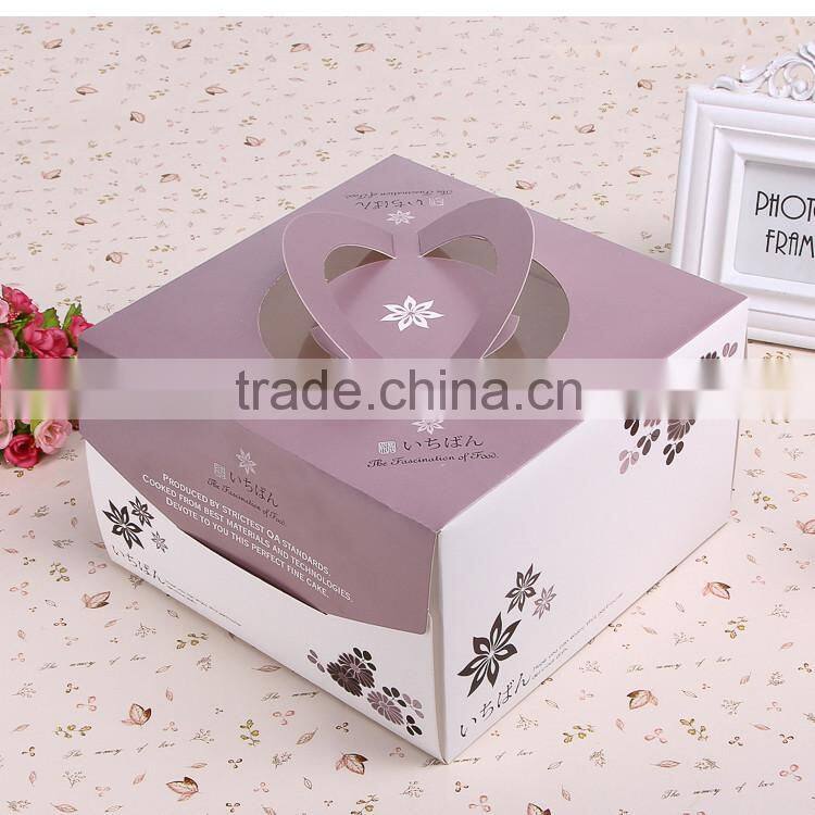 Wholesale cheap price white card cake box