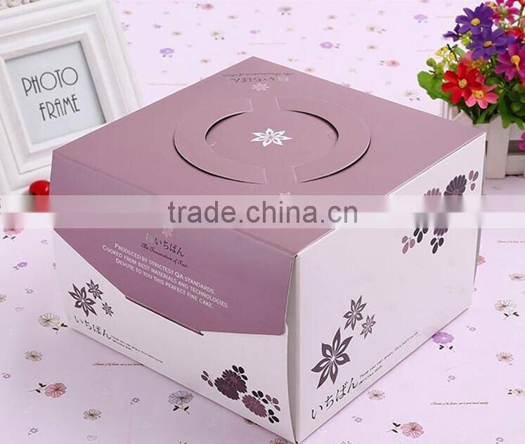 Wholesale cheap price white card cake box