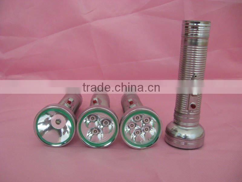 Metal battery led flashlight