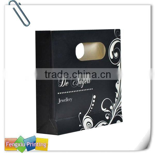 High Class Paper Gift Bags with Silver Stampping