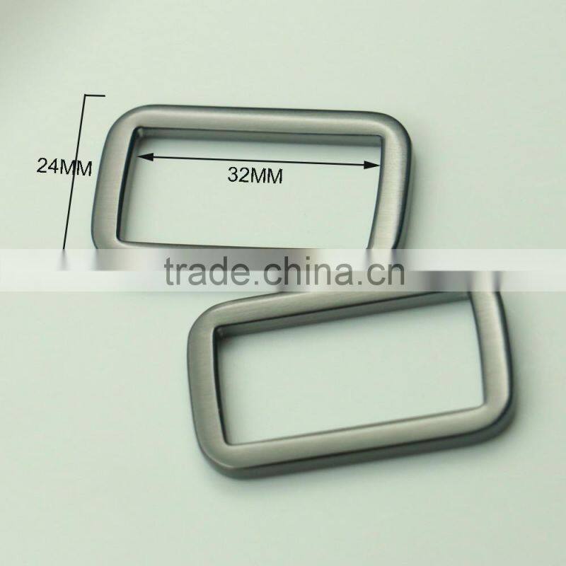 High quality heavy duty zinc alloy hand bag metal fittings gun rectangular fittings 30mm