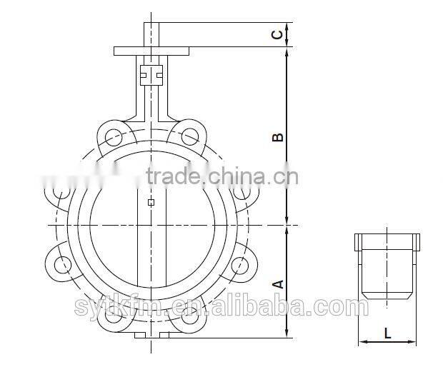 TKFM hot sale low pressure rubber seal butterfly valve