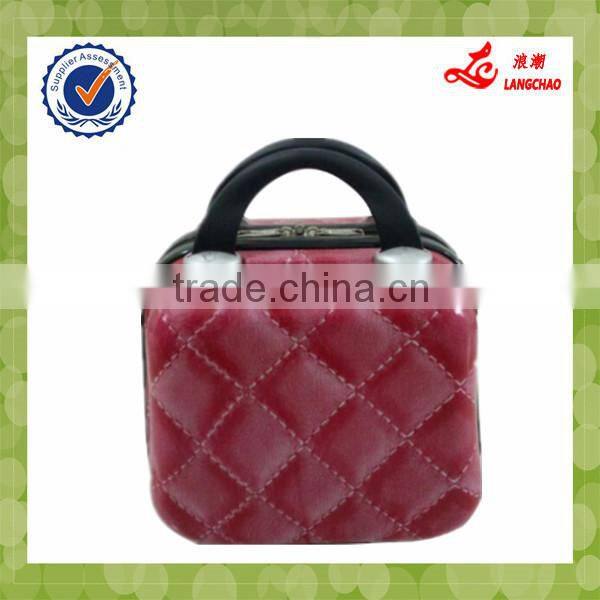 Red White Color Hot Sale Fashionable Designer 12/14 Inch High Quality Handles 100%ABS+ PC Hard Shell Lady Bag Set