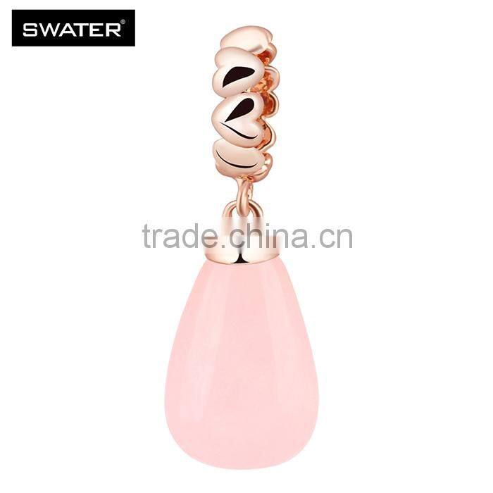 Jewelry Wholesale Pink Glass Charm