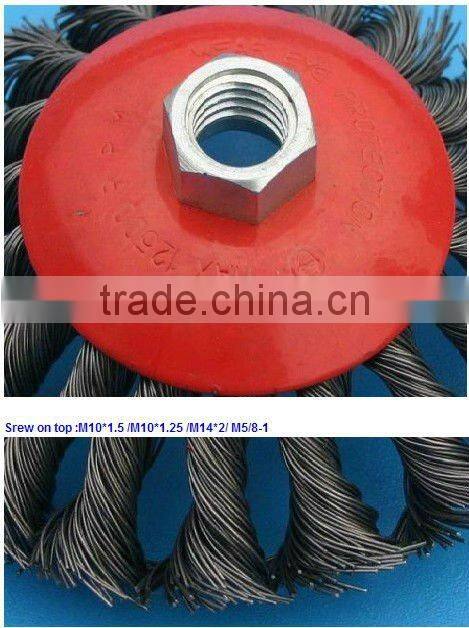 wearable twisted bevel wire brush