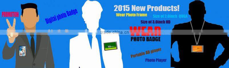 Airline Crews Restaurant Waiter Video Name Tag Video Badge Adv. Player VNT1000B TFT Screen 8-10hrs Display 4GB Memory 3'' Screen