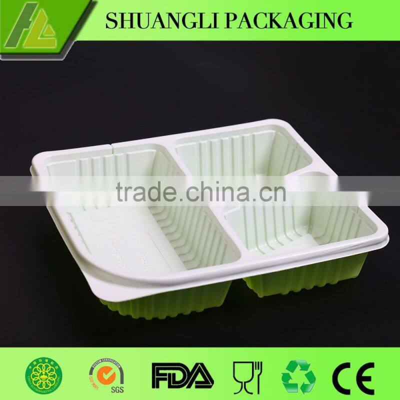 3 compartment plastic bento lunch box on sale