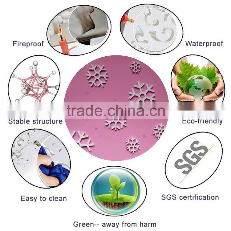 School dormitory Exquisite White Snowflakes Stick Shelf Wall Decoration New Design