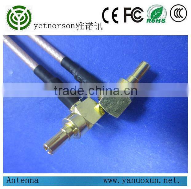 Y shape RF cable with 316 cable , a SMA female and two crc9 connectors