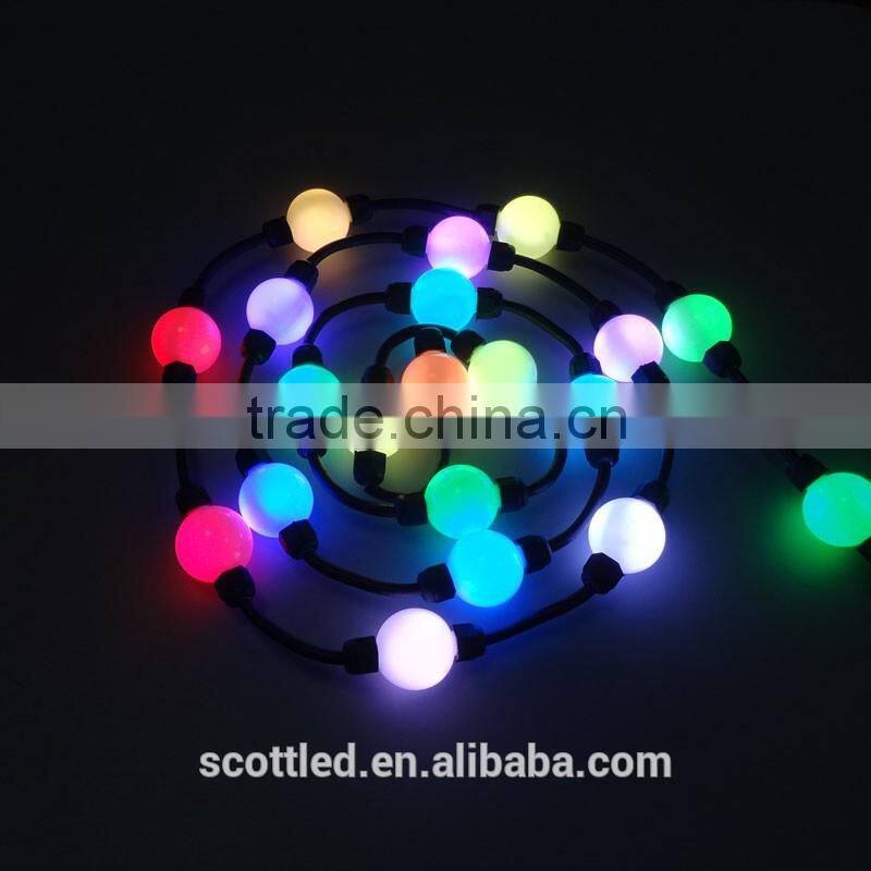 35/50mm milky white shell body 360 angle led ball light color changing led ball light