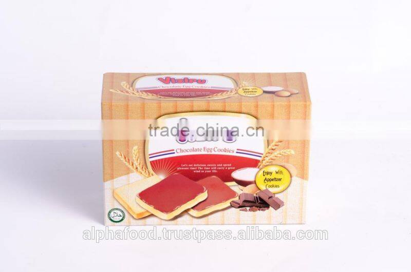Vizipu Chocolate 100g/box Egg Cookie - CREAMY CHOCOLATE BISCUITS