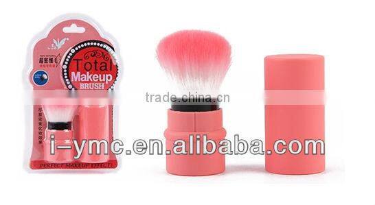 pink cosemtic retractable kabuki powder brush tool makeup kits