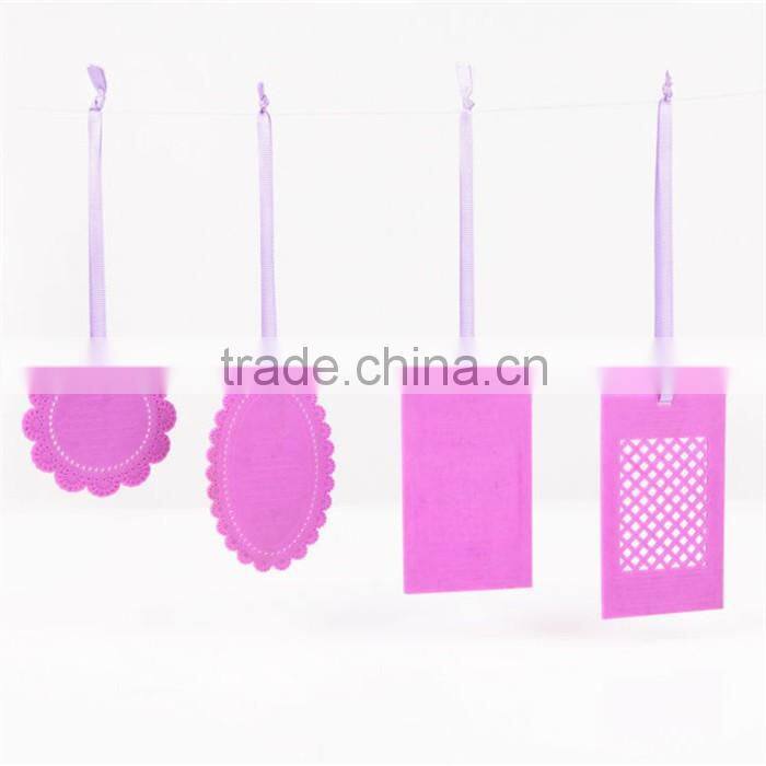 Cheap wholesale flower shape offic decor plastic scent car air freshener /perfume card