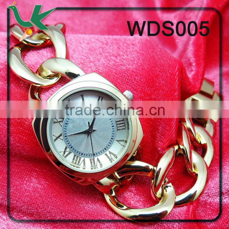 2014 Hot selling ladies hand bracelet chain watch