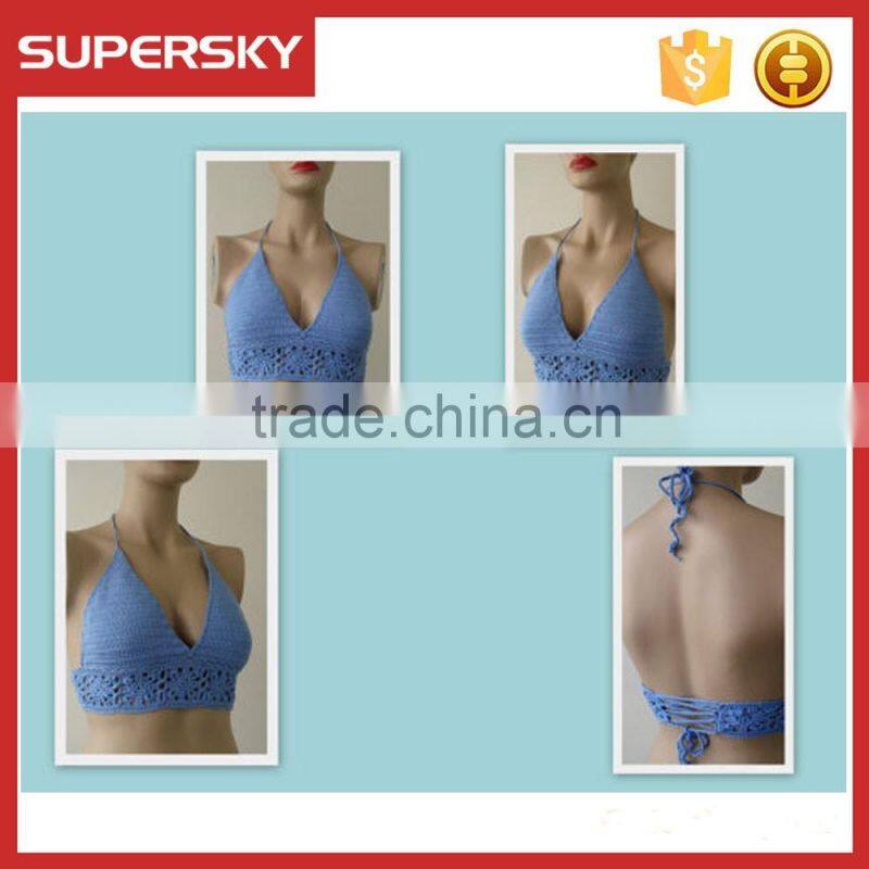 K-48 sexy bikini top women knti beach bustier new popular women's crochet swimsuit bra