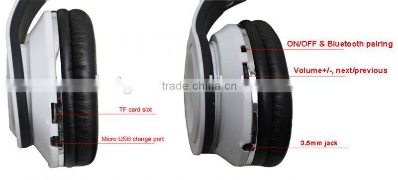 New products Bluetooth headphone with music,foldable bluetooth headphone