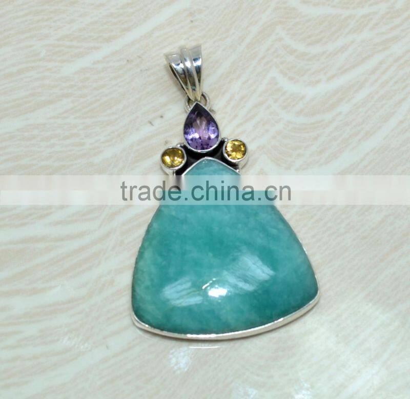 wholesale India 925 sterling silver Turquoise female pendant Jewelry