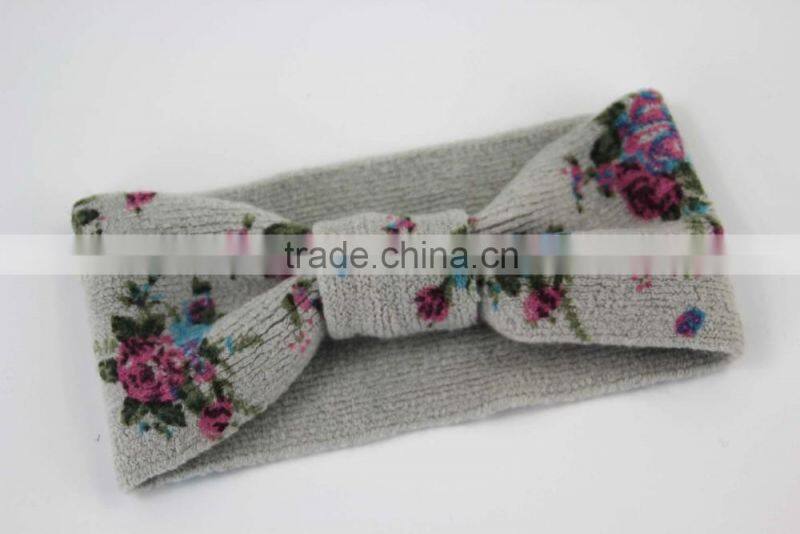 2016 New designs girls printed hairband Fashion floral headbands for girls