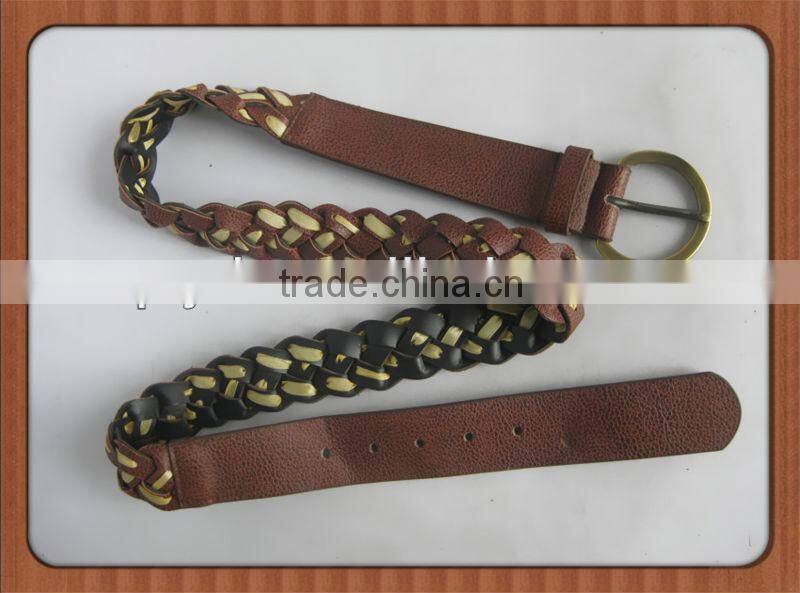 Lady's Belts Fashion New Braided PU Leather Belt