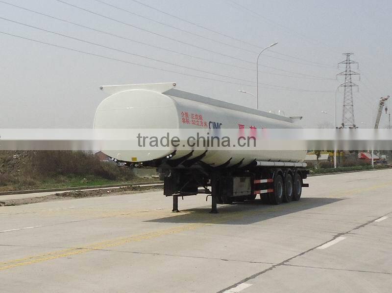 Tri axle oil tanker trailers/ CIMC fuel tank semi trailer/gasoline transport tank trailer