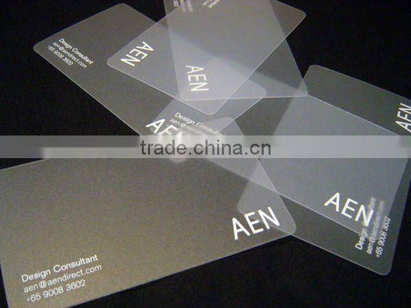 plastic business/name card