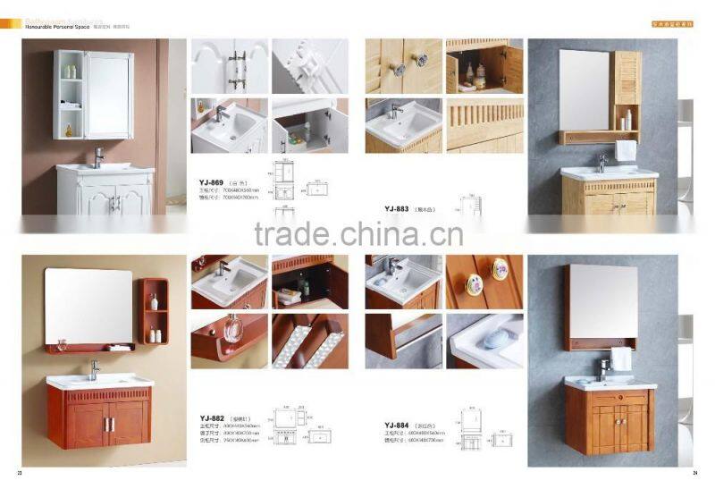 Simple design! waterpproof solid wood low price modern bathroom cabinet