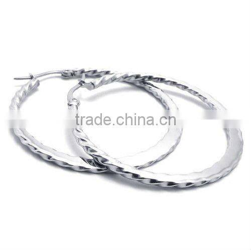 2013 New arrive hoop earrings big round earrings 316L S.Steel earrings