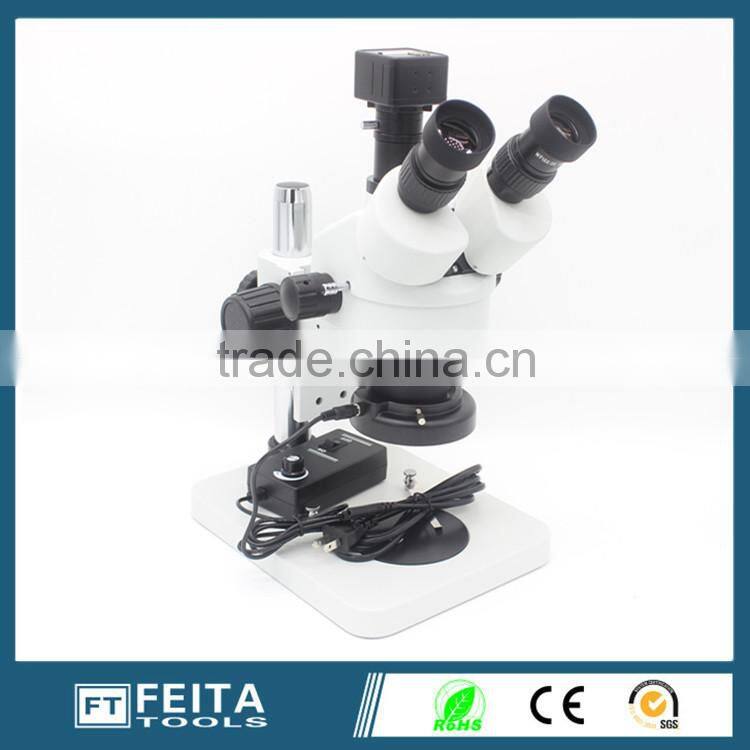FTSM45T1 Upright Microscope Stereo Trinocular Microscope with Camera