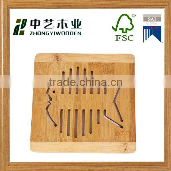 custom laser engraving logo wooden tea cup drink coaster wholesale