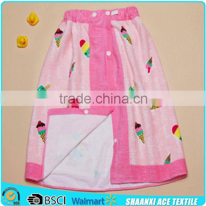 2015 high quality printing women bath towel robe velour printing women towel skirt