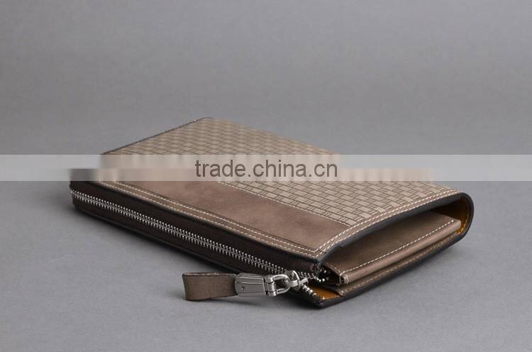 Mens vintage clutch bag and custom pattern leather wallet