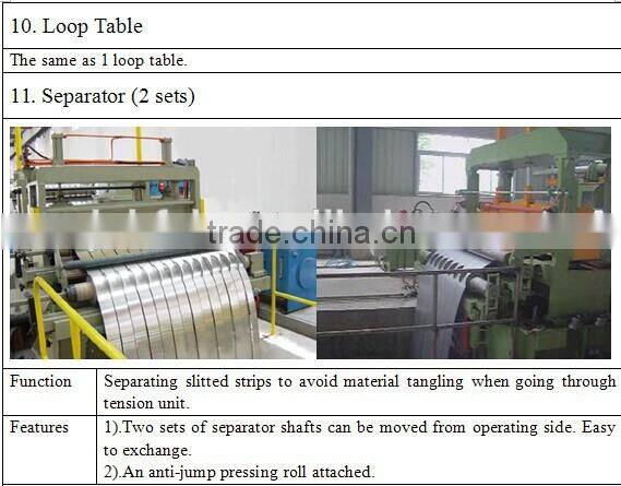 Recoiled coil weight 15000kgs automatic slitting machine