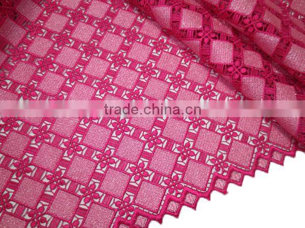2015 Golden Guipure lace fabric dress making lace fabric bulk lace fabric