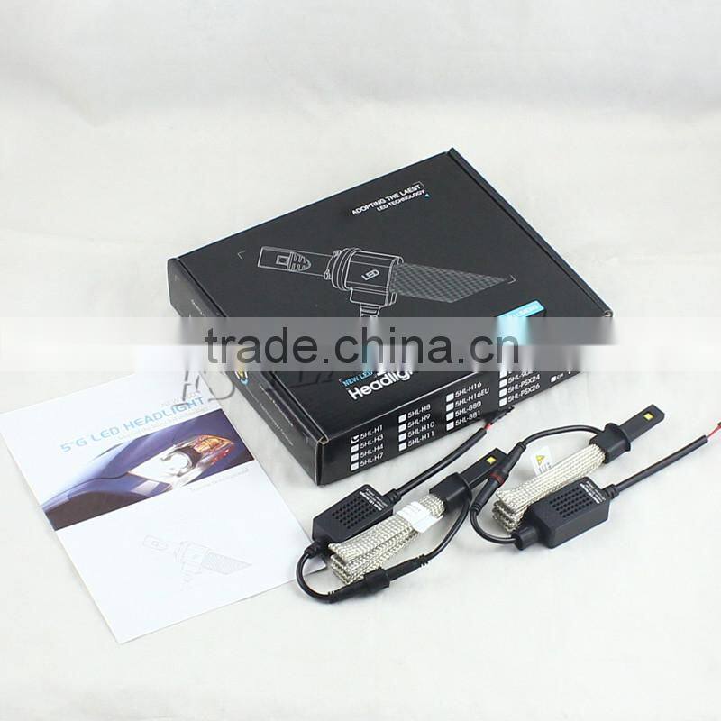12v fanless h1 led head lights conversion high power 3000lm 40w car h1 led headlight bulbs