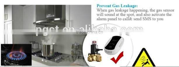 Easy installation gas detector with shut-off valve