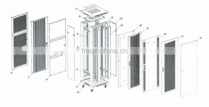 19" JS-C 37U standard vertical server network rack cabinet