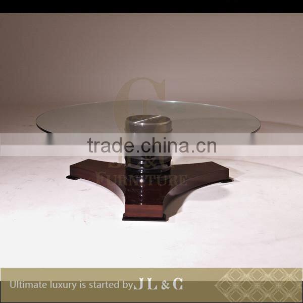 JT05-05 Pedestal Tea Table With Solid Wood in Living Room from JL&C Luxury Home Furniture NEW Designs 2015 (China Supplier)