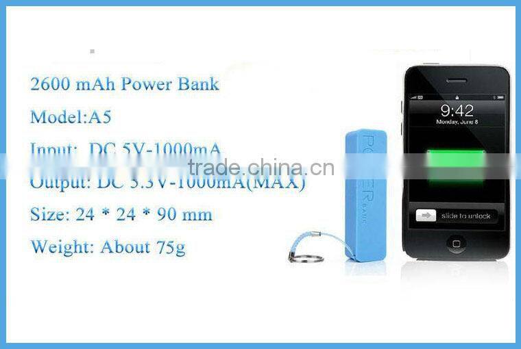 Christmas gift ( Hot ) Gift power bank, Factory price 2600mah Portable Power bank For Mobile phone,Perfume power bank