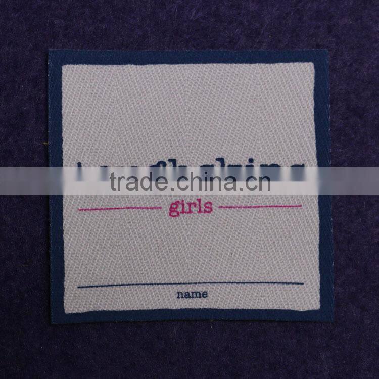 High Quality Silk Screen Printed Embossed Main Label For Clothing